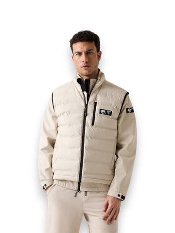 Guess Guessxns Downproof Hibrid Ve - Gilet Uomo - Beige