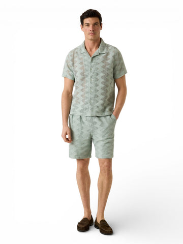 Guess Lattice Knit Shirt - T-Shirt Uomo - Verde