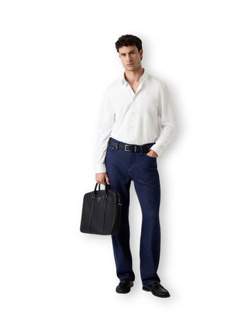 Guess Ls Tech Solid Shirt - Camicia Uomo - Bianco