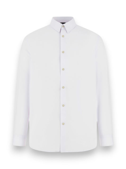 Guess Ls Tech Solid Shirt - Camicia Uomo - Bianco
