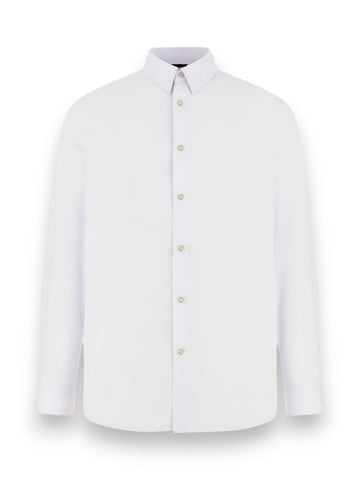 Guess Ls Tech Solid Shirt - Camicia Uomo - Bianco