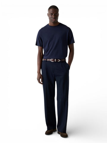 Guess Ss Cn Arm Logo Script Tee - T-Shirt Uomo - Blu