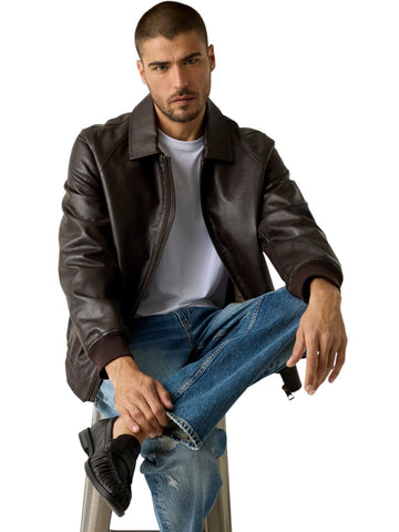 Guess Aviator Jacket - Capospalla Uomo - Marrone