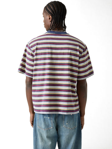 Guess Original Go Boxy Cropped Striped Pocket - T-Shirt Unisex - Sandy Shore