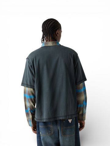 Guess Original Go Ss Boxy Tee - T-Shirt Uomo - Grigio Antracite