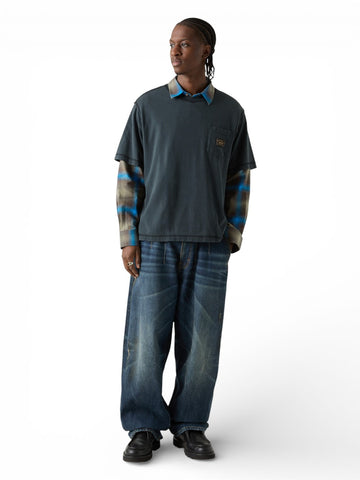 Guess Original Go Ss Boxy Tee - T-Shirt Uomo - Grigio Antracite