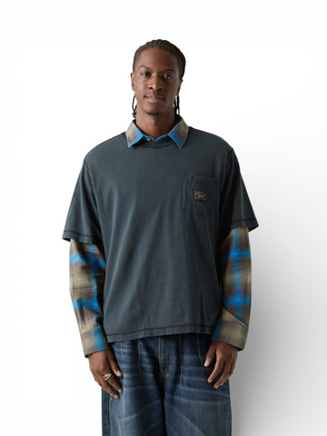Guess Original Go Ss Boxy Tee - T-Shirt Uomo - Grigio Antracite
