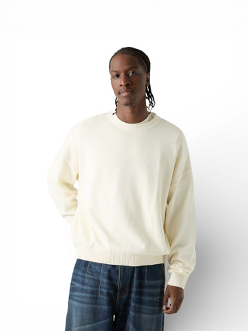Guess Original Go Back Jacquard Sweater - Maglieria Uomo - Panna