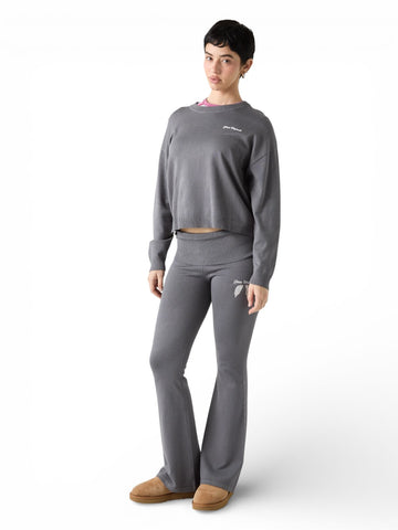 Guess Original Go Wing Foldover Sweater Pants - Pantaloni Donna - Grigio