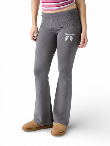 Guess Original Go Wing Foldover Sweater Pants - Pantaloni Donna - Grigio