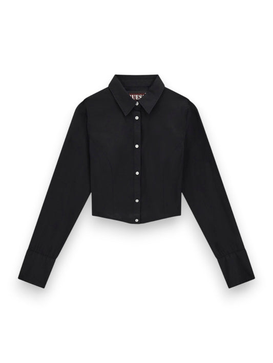 Guess Original Go Cropped Corset Shirt - Camicie Donna - Nero