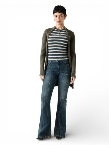 Guess Original Go Vintage Stripe Baby Tee - T-Shirt Donna - Multicolore
