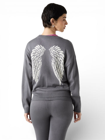 Guess Original Go Wing Os Sweater - Maglieria Donna - Grigio
