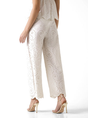 Guess Celeste Sangallo Pants - Pantaloni Donna - Panna