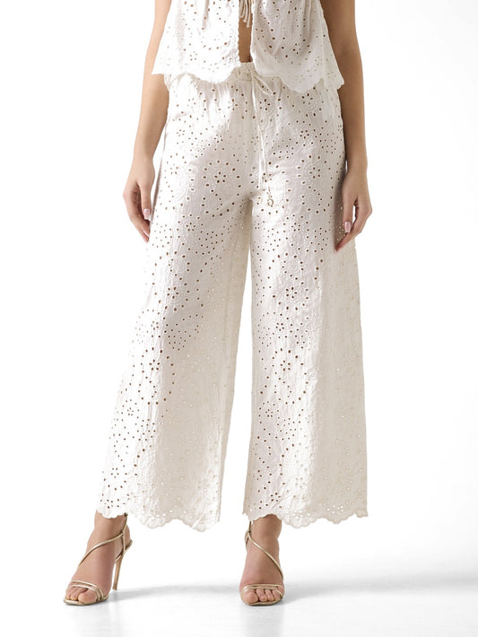 Guess Celeste Sangallo Pants - Pantaloni Donna - Panna