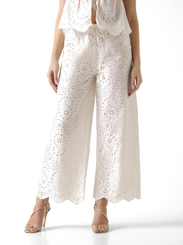 Guess Celeste Sangallo Pants - Pantaloni Donna - Panna