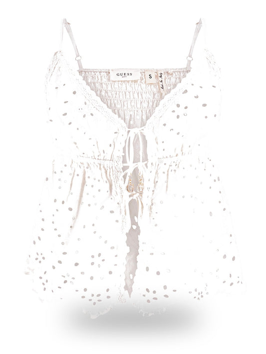 Guess Celeste Sangallo Tank Top - T-Shirt Donna - Panna