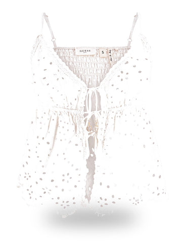 Guess Celeste Sangallo Tank Top - T-Shirt Donna - Panna