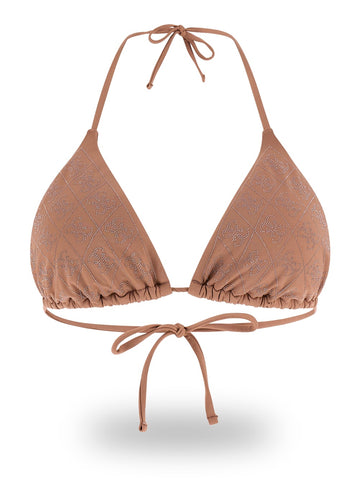 Guess Diane Rem Padding Triangle Bra - Costumi Donna - Marrone/Oro
