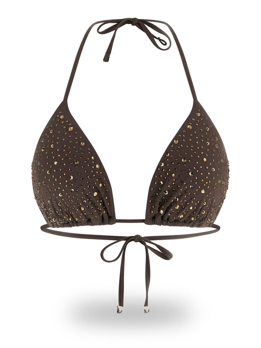 Guess Ivy Rem Padding Triangle Bra - Costumi Donna - Marrone