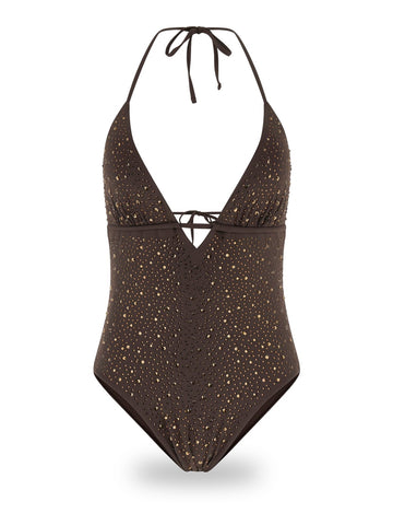 Guess Ivy One Piece Swimsuit - Costumi Donna - Marrone