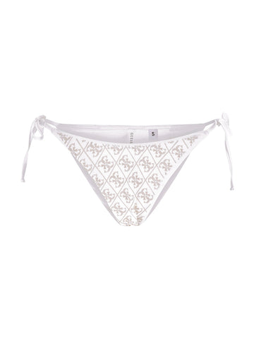 Guess Diane String Brief - Costumi Donna - Bianco/Oro