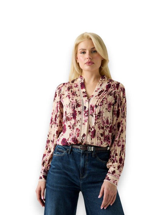 Guess New Josette Ls Top - Camicie Donna - Multicolore