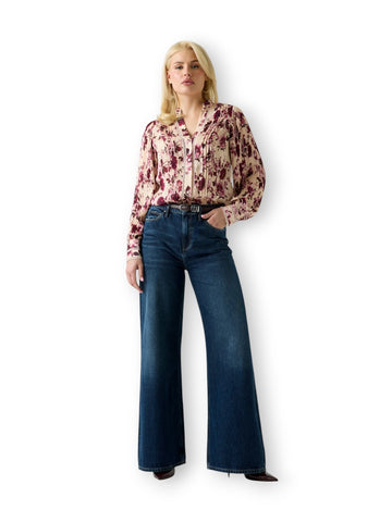 Guess New Josette Ls Top - Camicie Donna - Multicolore