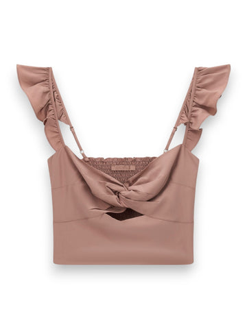 Guess Rossana Cropped Top - T-Shirt Donna - Marrone