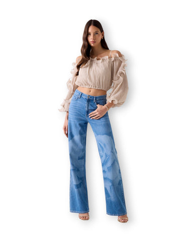 Guess Ls Gabriella Top - Camicie Donna - Beige