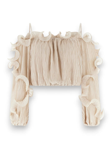 Guess Ls Gabriella Top - Camicie Donna - Beige