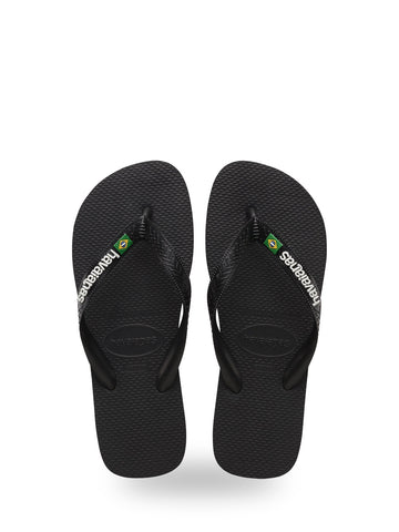 Havaianas Brasil Logo - Ciabatte Unisex - Black/Black