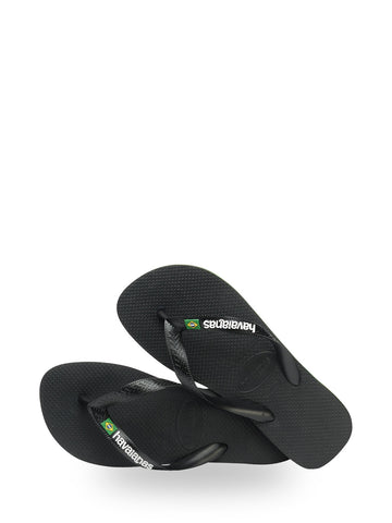 Havaianas Brasil Logo - Ciabatte Unisex - Black/Black