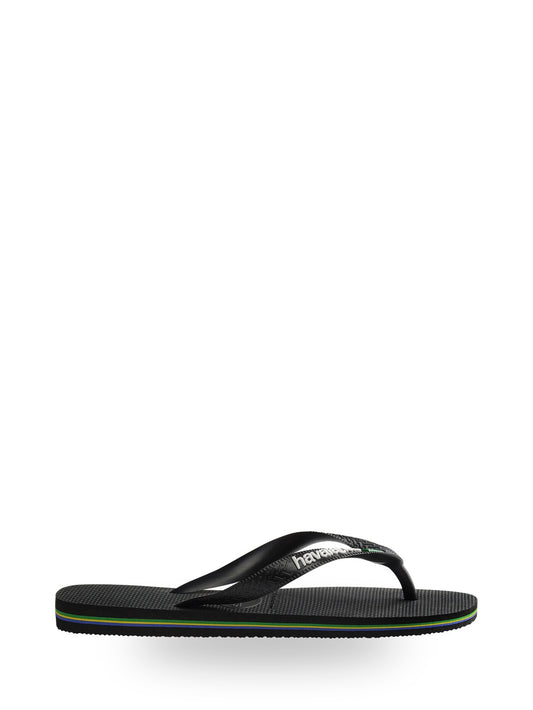 Havaianas Brasil Logo - Ciabatte Unisex - Black/Black