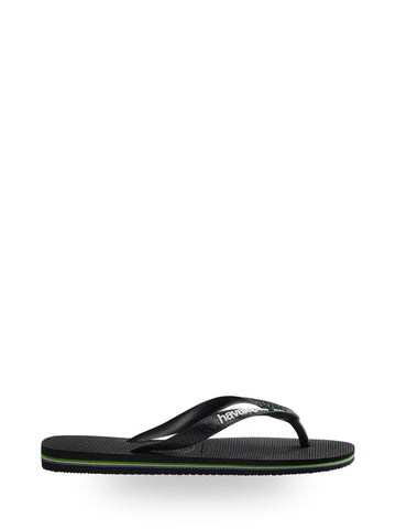 Havaianas Brasil Logo - Ciabatte Unisex - Black/Black