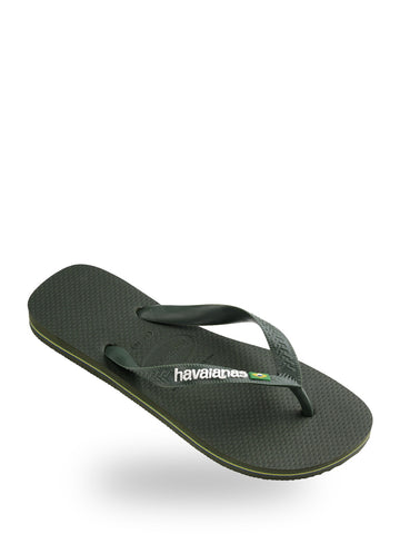 Havaianas Brasil Logo - Ciabatte Unisex - Green Olive/Green Olive