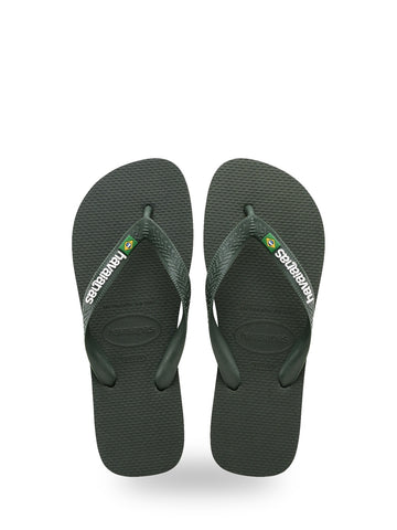 Havaianas Brasil Logo - Ciabatte Unisex - Green Olive/Green Olive