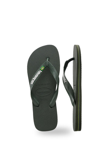 Havaianas Brasil Logo - Ciabatte Unisex - Green Olive/Green Olive