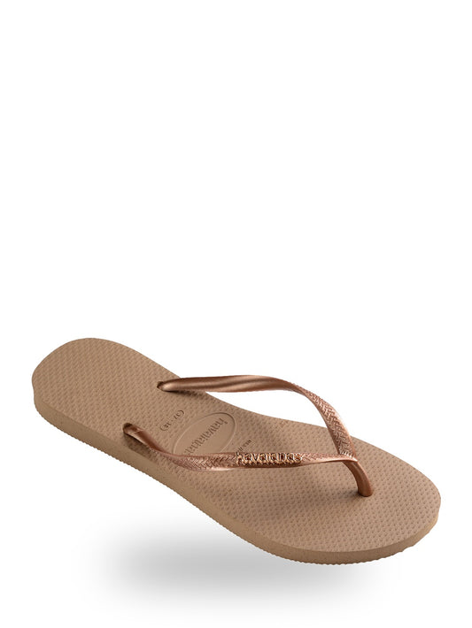 Havaianas Slim Logo Metallic - Ciabatte Unisex - Rose Gold