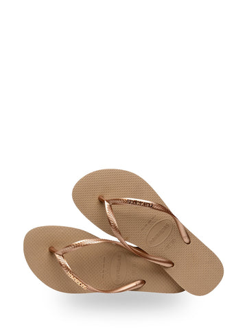 Havaianas Slim Logo Metallic - Ciabatte Unisex - Rose Gold