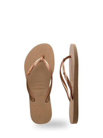 Havaianas Slim Logo Metallic - Ciabatte Unisex - Rose Gold
