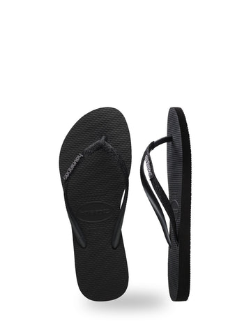 Havaianas Slim Glitter Ii - Ciabatte Unisex - Black/Black