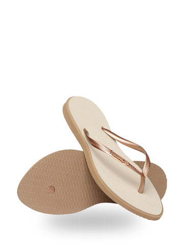 Havaianas Slim Point - Ciabatte Unisex - Rose Gold/Beige