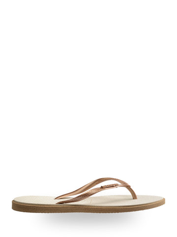 Havaianas Slim Point - Ciabatte Unisex - Rose Gold/Beige