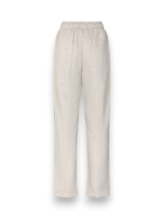 Hinnominate Pantalone Lurex Asciutto Con Nervature - Pantaloni Donna - Grigio Melange