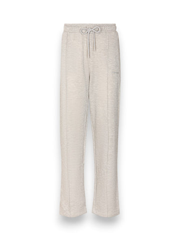 Hinnominate Pantalone Lurex Asciutto Con Nervature - Pantaloni Donna - Grigio Melange