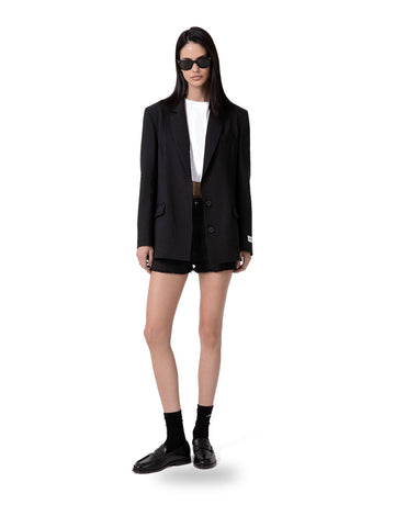 Hinnominate Giacca Monopetto Over Con Spalline - Capospalla Donna - Nero