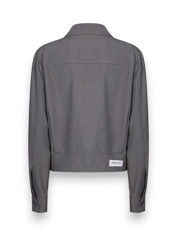 Hinnominate Giubbino Corto All Zip - Capospalla Donna - Grigio Melange