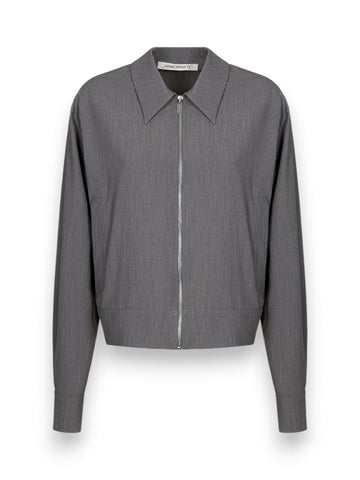 Hinnominate Giubbino Corto All Zip - Capospalla Donna - Grigio Melange