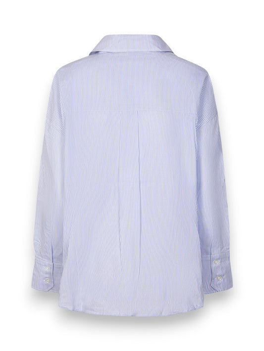 Hinnominate Camicia Basica Rigata In Cotone - Camicie Donna - Azzurro